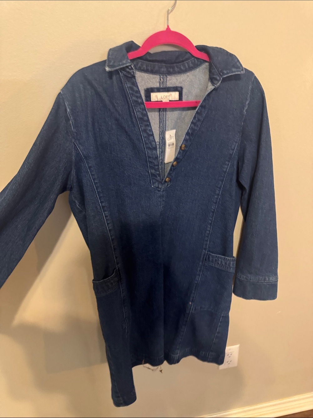 LOFT Indigo Denim Mini Dress